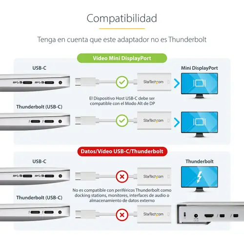 Adaptador USB C a Mini DisplayPort - 4K 60Hz - Blanco - Adaptador USB 3.1 Tipo C a Mini DP - Versión Mejorada es CDP2MDPEC - Imagen 10