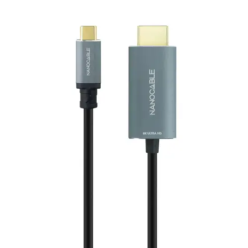 Cable Conversor USB-C a HDMI 2.1 8K@60HZ 1.8m, Negro - Imagen 2