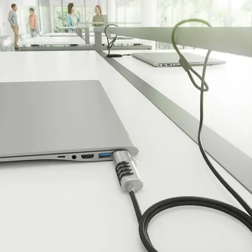Cable de Seguridad tipo NANO con cerradura de combinación para ordenador, monitor, portátil 1.5m - Imagen 6