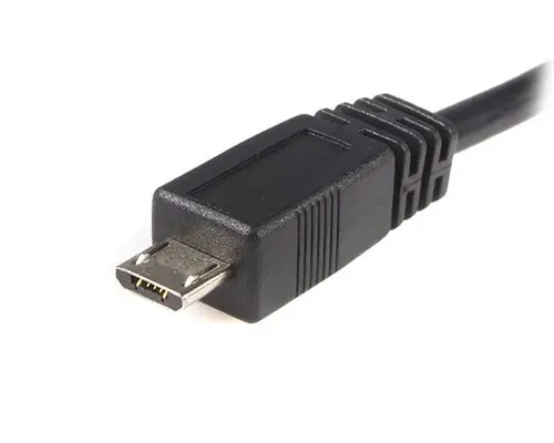Cable 3m Micro USB B a USB A Cargador para Teléfono Móvil Datos USB 2.0 - Macho a Macho - Negro - Imagen 2