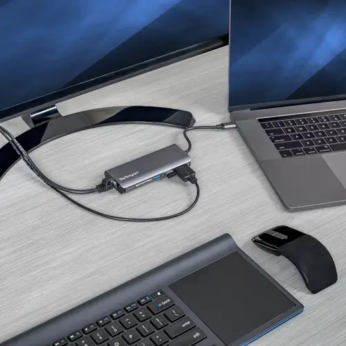 Adaptador Multipuertos USB-C - Docking Station Portátil USB Tipo C a HDMI de 4K - Hub Ladrón USB 3.0 de 2 Puertos - Lector de Tarjetas SD/SDHC - GbE - PD 3.0 de 60W Pass-Through - Mini Dock de Viajes USBC - Thunderbolt 3/USB-C - Imagen 4