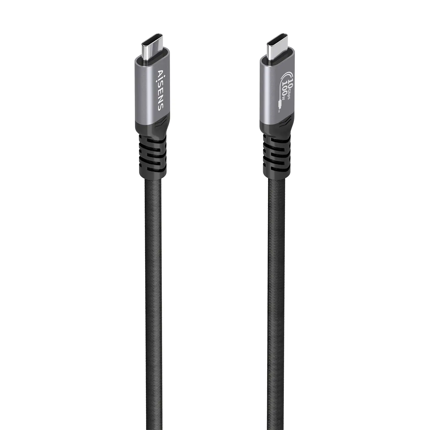 Cable USB 3.2 Gen2 Aluminio 10Gbps 8K@30Hz 5A 100W E-Mark, Tipo USB-C/M-USB-C/M, Negro, 4.0m