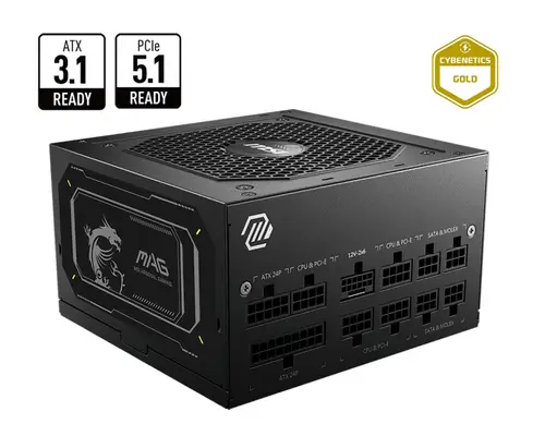 MAG A750GL PCIE5 II unidad de fuente de alimentación 750 W 20+4 pin ATX ATX Negro - Imagen 5