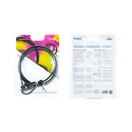 Cable de Seguridad con Combinación para Portátiles 1.5 metros, Color Gris Oscuro - Imagen 7