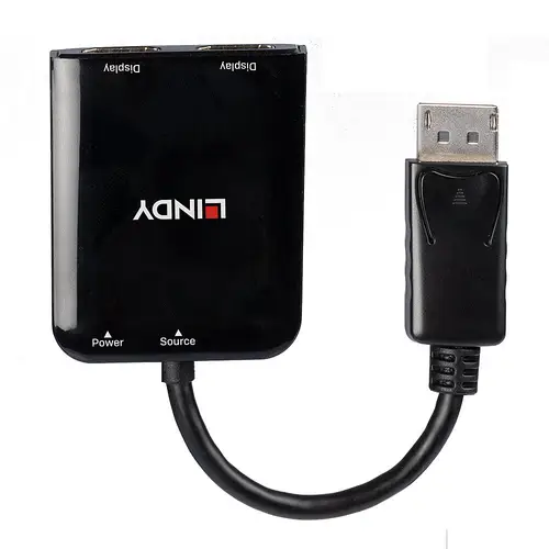 38430 hub de interfaz DisplayPort 21600 Mbit/s Negro - Imagen 2