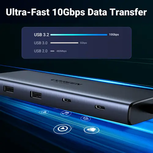 REVODOK PRO 10 10IN1 HDMI DOCK Gris - Imagen 6