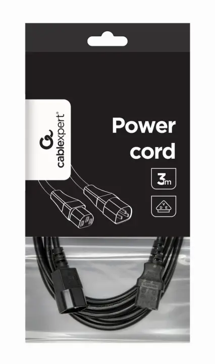 PC-189-VDE-3M cable de transmisión Negro C14 acoplador