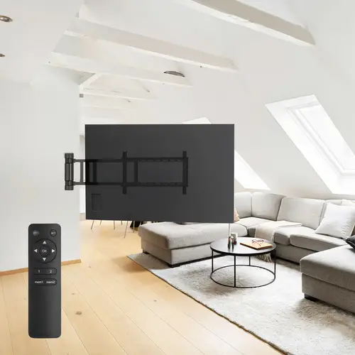 Soporte de pared Con regulación eléctrica para pantallas de 32  75, Negro - Imagen 6