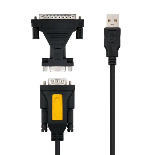 CONVERTIDOR USB A SERIE, TIPO A/M-RS232 DB9/M DB25/M, 1,8 M - Imagen 2