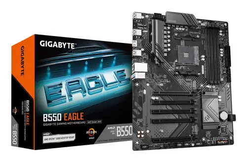 B550 EAGLE Placa base - Procesadores AMD Ryzen serie 5000 G, VRM de 10+3+1 fases, hasta 3200 MHz DDR4, 1xPCIe 4.0 + 1xPCIe 3.0 M.2, LAN 1GbE, USB 3.2 Gen 2 - Imagen 1