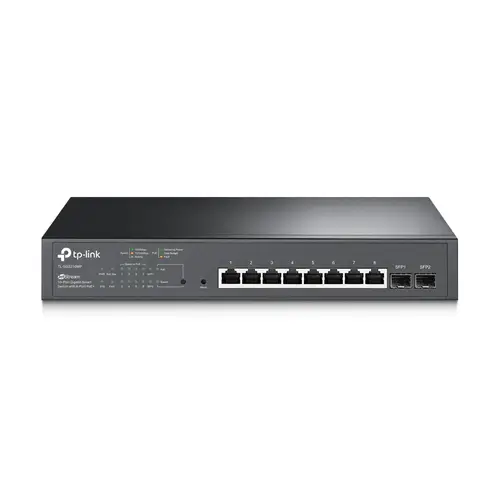 JetStream TL-SG2210MP switch Gestionado L2/L2+ Gigabit Ethernet (10/100/1000) Energía sobre Ethernet (PoE) 1U Negro - Imagen 1
