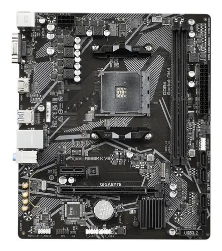 Placa base A520M K V2 - Compatible con CPUs AMD Ryzen serie 5000 AM4, hasta 5100MHz DDR4 (OC), PCIe Gen3 x4 M.2, LAN GbE, USB 3.2 Gen 1 - Imagen 3