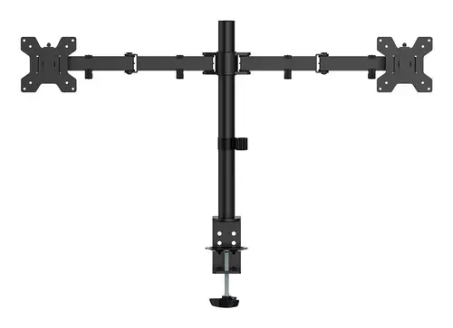 Soporte de mesa eco giratorio e inclinable para monitor/TV 10kg (3 Pivotes, 2 Brazos) de 17-32, Negro - Imagen 2
