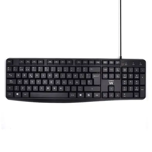 EW3001 teclado Oficina USB QWERTY Español Negro - Imagen 1