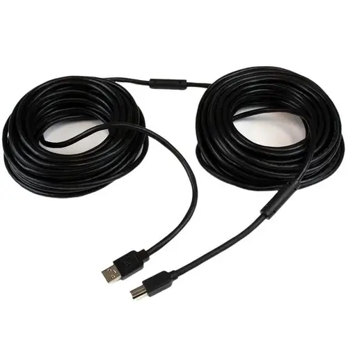 Cable 20 Metros 20m USB B Macho a USB A Macho Activo Amplificado USB 2.0 - Impresora - Imagen 6