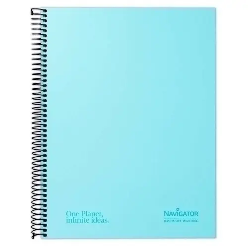 CUAD NAVIGATOR A4+ 120H 80GR 5X5 PASTEL AZUL