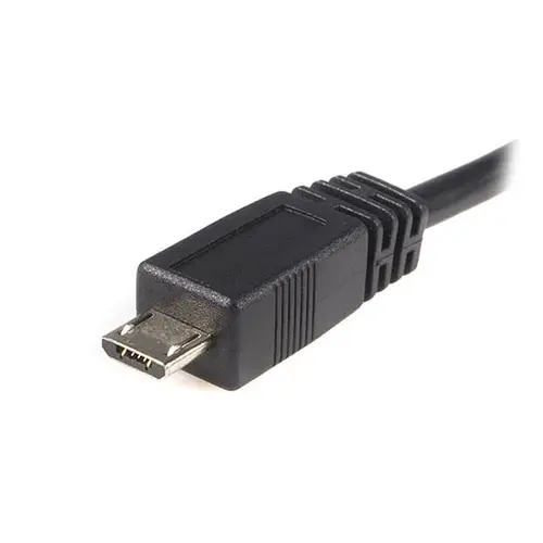 Cable Adaptador de 2m USB A Macho a Micro USB B Macho para Teléfono Móvil Carga y Datos - Negro - Imagen 2