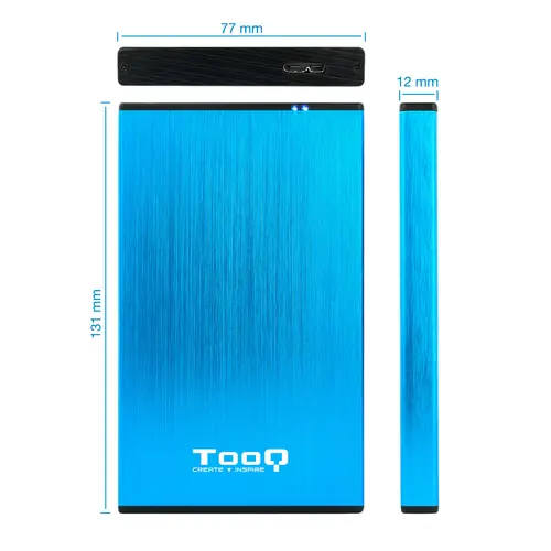 TQE-2527BL caja para disco duro externo Caja de disco duro (HDD) Negro, Azul 2.5" - Imagen 5