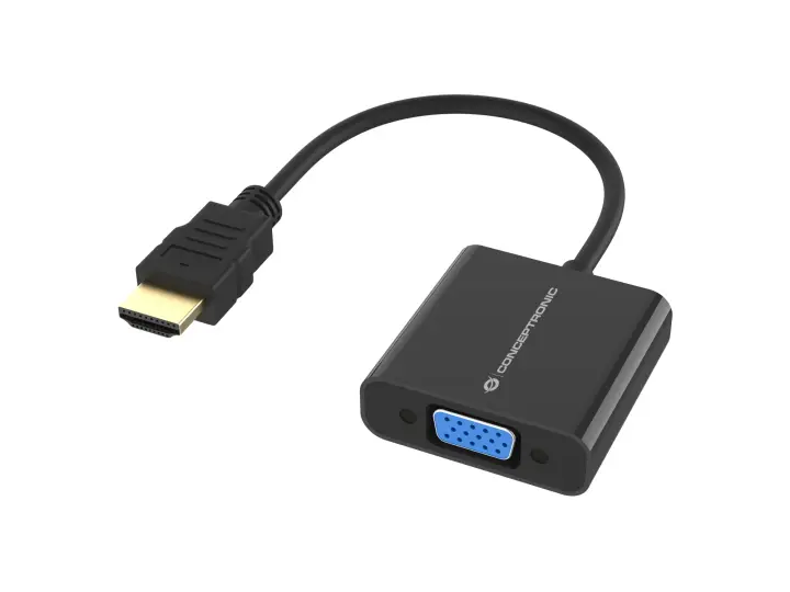 ABBY20B adaptador de cable de vídeo 0,25 m HDMI tipo A (Estándar) VGA (D-Sub) Negro