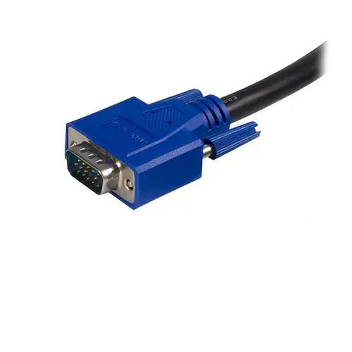 Cable KVM de 1,8m Todo en Uno VGA USB A USB B HD15 - 6ft Pies 2 en 1 - Imagen 2