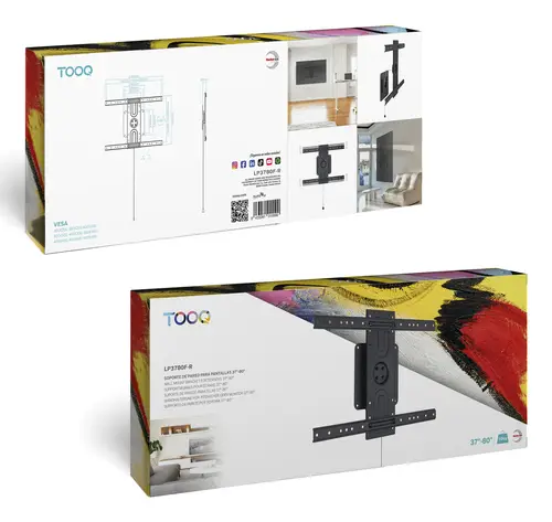 Soporte de Pared Rotación 360° para Pantallas 37" - 80", Negro - Imagen 9