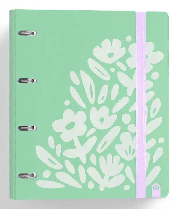 12457447 cuaderno y block A4 100 hojas Verde, Púrpura