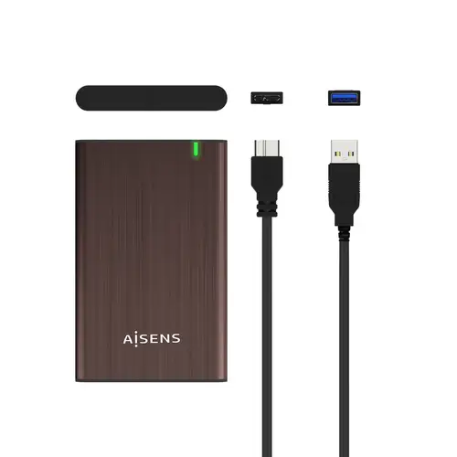 Caja Externa 2.5" ASE-2525BWN 9.5 mm SATA A USB 3.0/USB 3.1 Gen1, Marron - Imagen 5