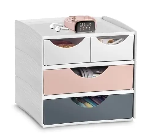 MODULO CEP MYCUBE 4 CAJONES MIX BL/RO/GR