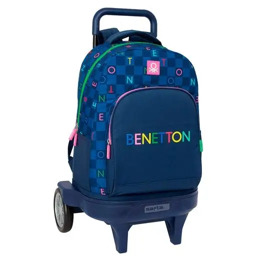 SAFTA MOCHILA GDE. C/RUEDAS COMPACT EVOL. EXT. BENETTON DAMERO