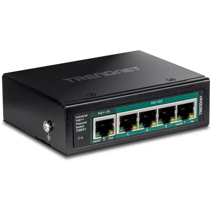 TI-B541 switch No administrado Gigabit Ethernet (10/100/1000) Energía sobre Ethernet (PoE) Negro