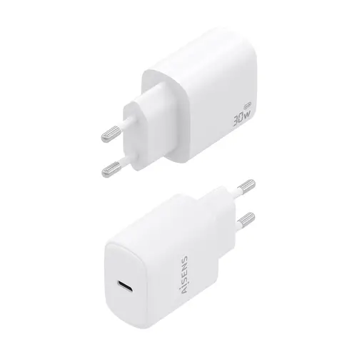 Cargador GaN 30W, 1xUSB-C PD3.0, Blanco - Imagen 3