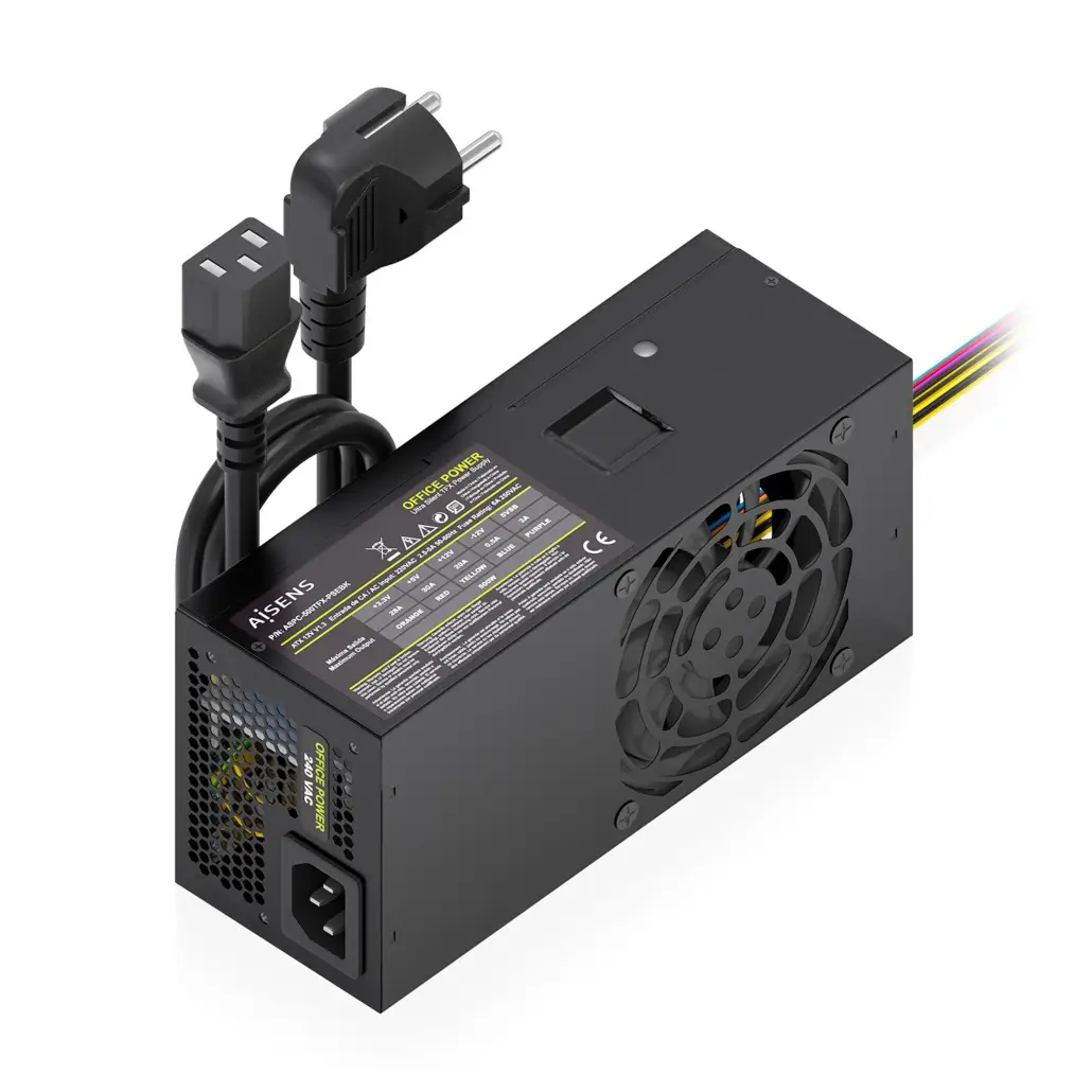 Fuente Alimentacion TFX 500W con Cable de Alimentacion OEM, Negra