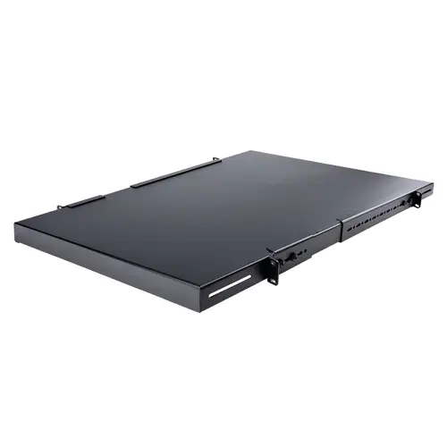 Estante Ajustable 1U para Rack de Servidores - 150kg - Bandeja Universal de 19 Pulgadas Ajustable de 49,5 a 96,5cm - para Equipos de Red - 27,5" (69,8cm) de Profundidad para Rack de 19" - Imagen 1