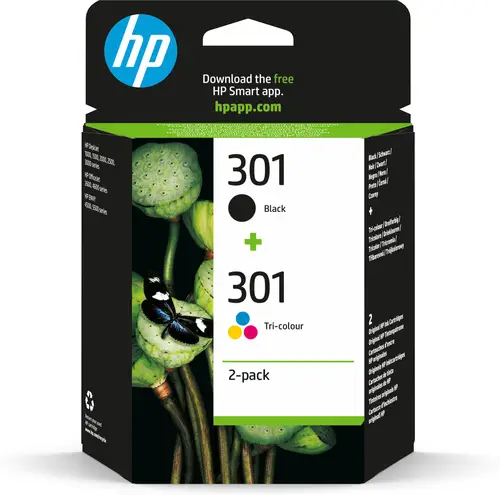 Pack de ahorro de 2 cartuchos de tinta original 301 negro/Tri-color - Imagen 1