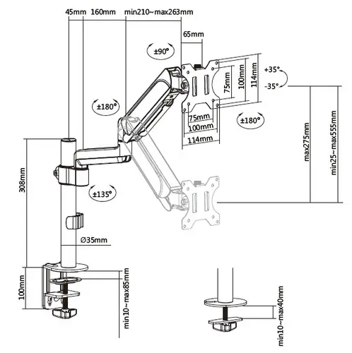 Soporte de escritorio para monitor de 17"-32 - Imagen 8