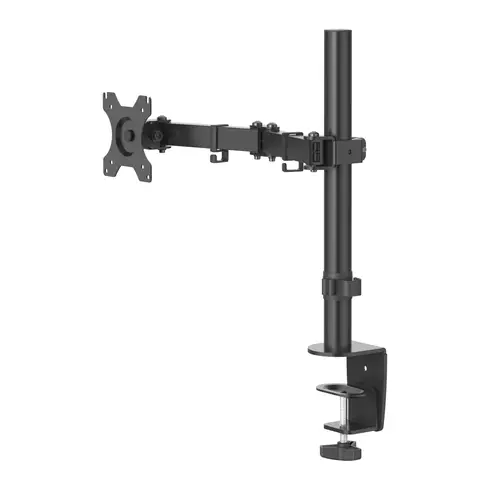 Soporte Monitor de 13" a 32" con 1 Brazo (VESA 75x75-100x100, Inclinación +45°/-45°, Giro 180°, hasta 10kg, Ajustable en Altura), Color Negro - Imagen 1