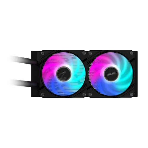AORUS WATERFORCE II 240 Refrigerador de CPU líquido AIO - 2x ventiladores ARGB de 120 mm, mecanismo de conexión deslizante, DAISY-CHAIN, compatible con Intel LGA 1851 y AMD AM5 - Imagen 4