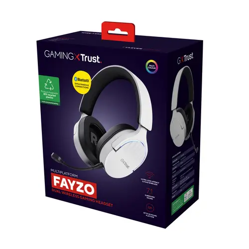GXT 491W FAYZO Auriculares Inalámbrico y alámbrico Diadema Juego USB Tipo C Bluetooth Negro, Blanco - Imagen 8