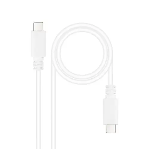 Cable USB 2.0 3A, tipo USB-C/M-USB-C/M, Blanco, 1.5 m - Imagen 1