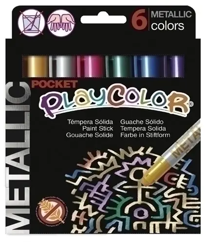 TEMPERA PLAYCOLOR MET. POCKET C/6