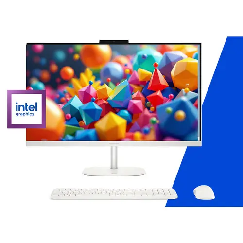 OmniStudio All-in-One Desktop 27-cu0033ns PC Intel Core 5 120U 68,6 cm (27") 1920 x 1080 Pixeles 24 GB DDR5-SDRAM 1 TB SSD FreeDOS Wi-Fi 6 (802.11ax) Blanco - Imagen 1