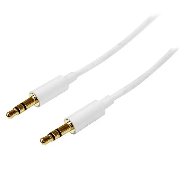 Cable 1m 1 metro Slim Delgado de Audio Estéreo Mini Jack Plug 3,..