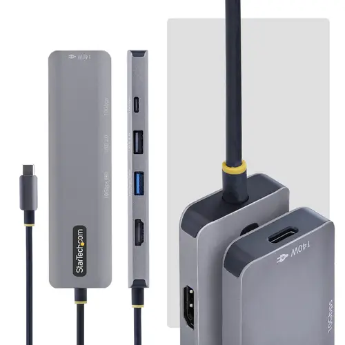 Mini Dock USB-C A HDMI - Adaptador Multipuertos Tipo C - PD de 140W - 4K 60Hz - Hub USB 10Gbps - Para MacBook / Dell / ThinkPad / HP - Imagen 2