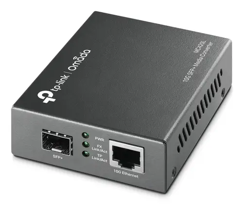 Omada MC420L convertidor de medio 10000 Mbit/s Multimodo, Monomodo Negro - Imagen 1