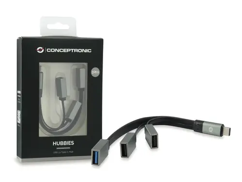 HUBBIES01G hub de interfaz USB 3.2 Gen 2 (3.1 Gen 2) Type-C 5000 Mbit/s Gris - Imagen 2