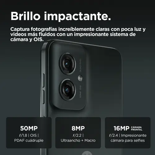 moto g55 5G 16,5 cm (6.49") SIM doble Android 14 USB Tipo C 8 GB 256 GB 5000 mAh Gris - Imagen 6