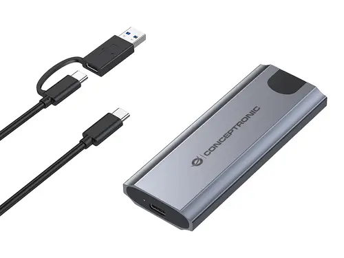 DANTE05G caja para disco duro externo Caja externa para unidad de estado sólido (SSD) Gris M.2 - Imagen 2