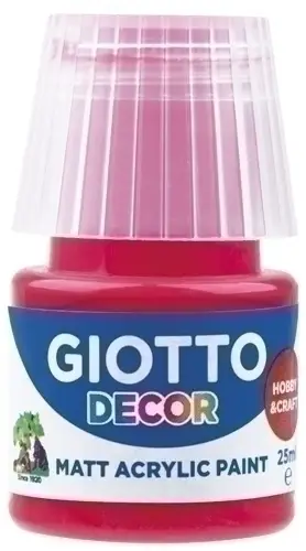 PINTURA ACRIL.GIOTTO 25 ml ROJO BERMELLO - Pack de 6 unidades