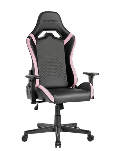 MGC-PRO, Silla Gaming Profesional, Acabado Cuero PU, Reposabrazos 2D y Respaldo Reclinable 135°, Cojines Lumbar y Cervical Soft-Touch, Ruedas XL y Pistón Gas Clase 4, Rosa - Imagen 2