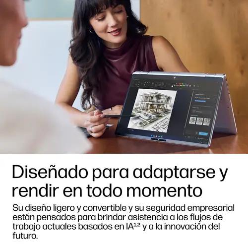 EliteBook X Flip G2i 14 inch Notebook Next Gen AI PC Wolf Pro Security Edition Copilot+ PC Intel Core Ultra 7 356H Híbrido (2-en-1) 35,6 cm (14") Pantalla táctil WUXGA 32 GB LPDDR5x-SDRAM 1 TB SSD Wi-Fi 7 (802.11be) Windows 11 Pro Plata - Imagen 6